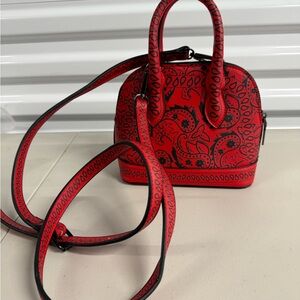 Red Patterned Women's Handbag